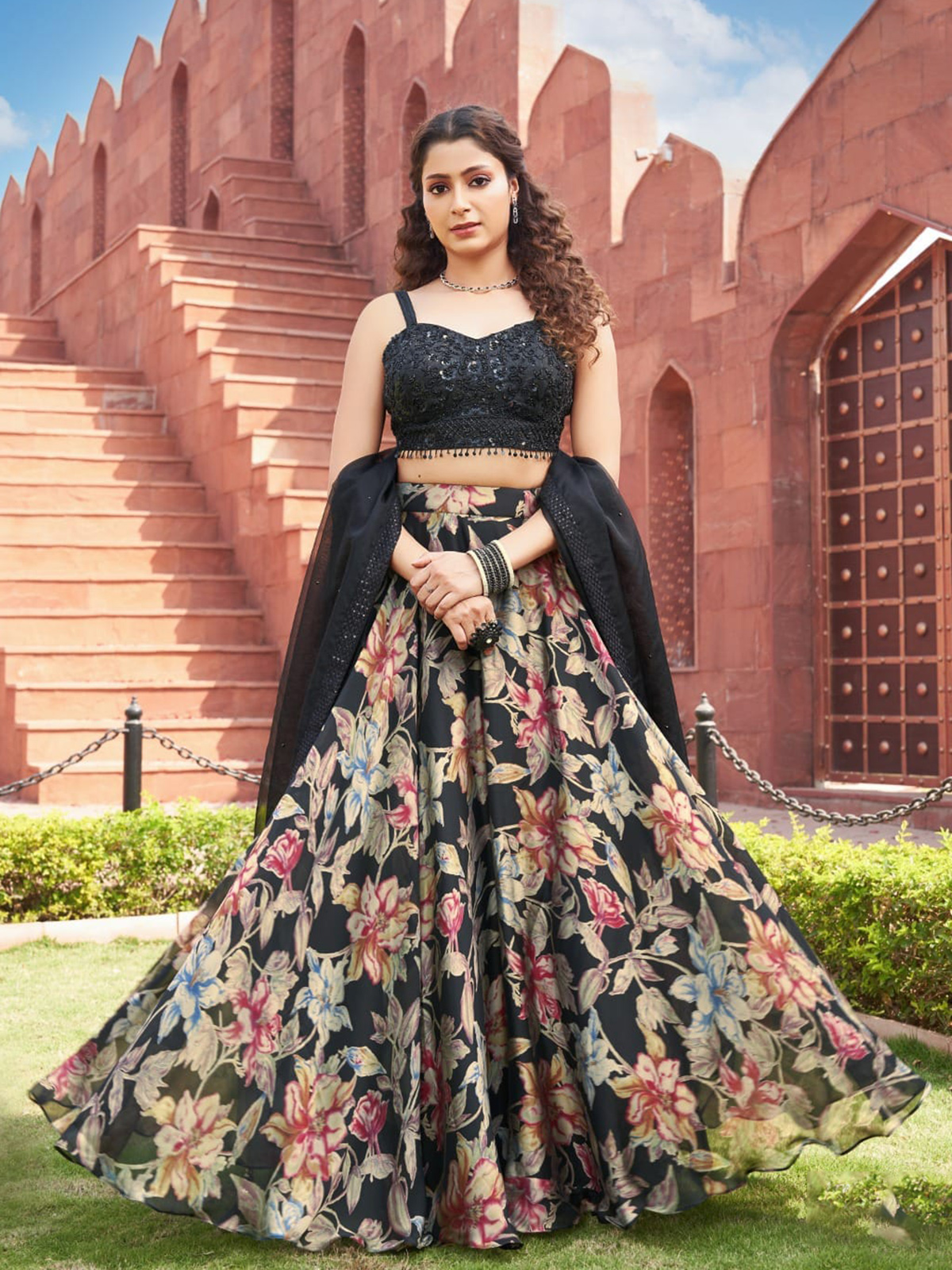 Black bridal lehenga best sale