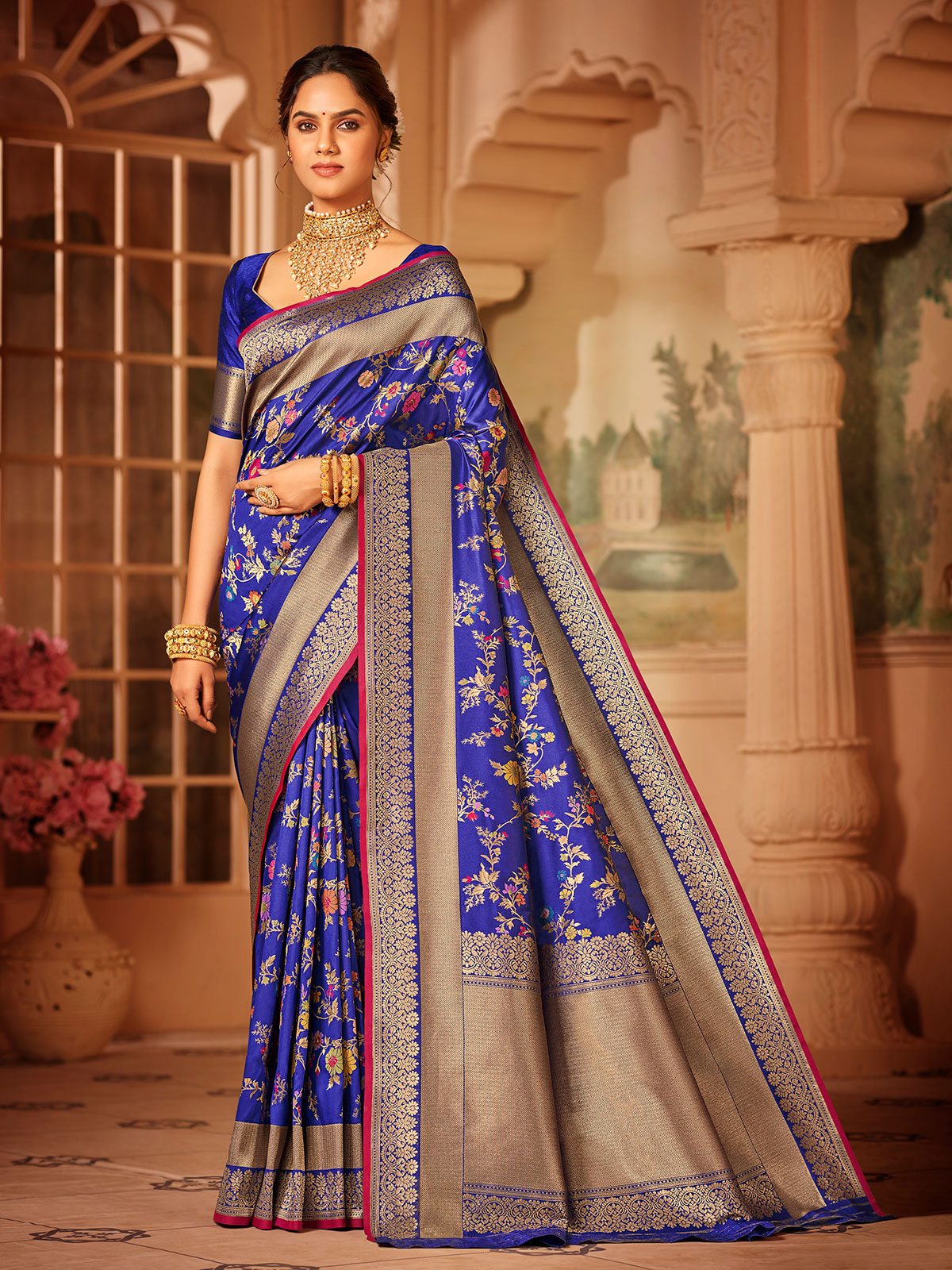 Buy Blue Colour Saree for Women in Canada Canada