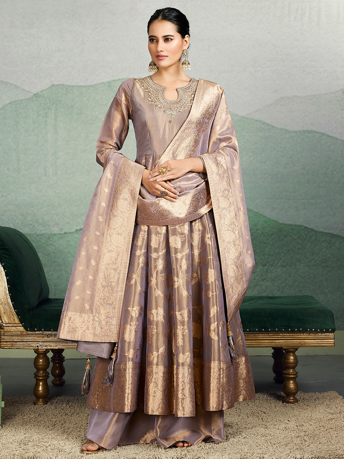 Banarasi Silk Salwar Suits Regal and Luxurious G3+ Fashion