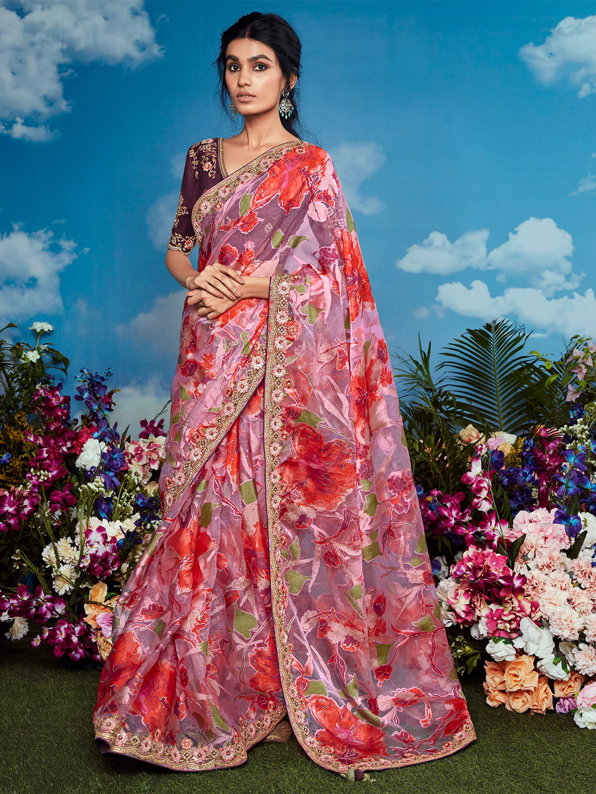 Beautiful Soft pure organza embroidery sarees for your hotsell upcoming festive & Events