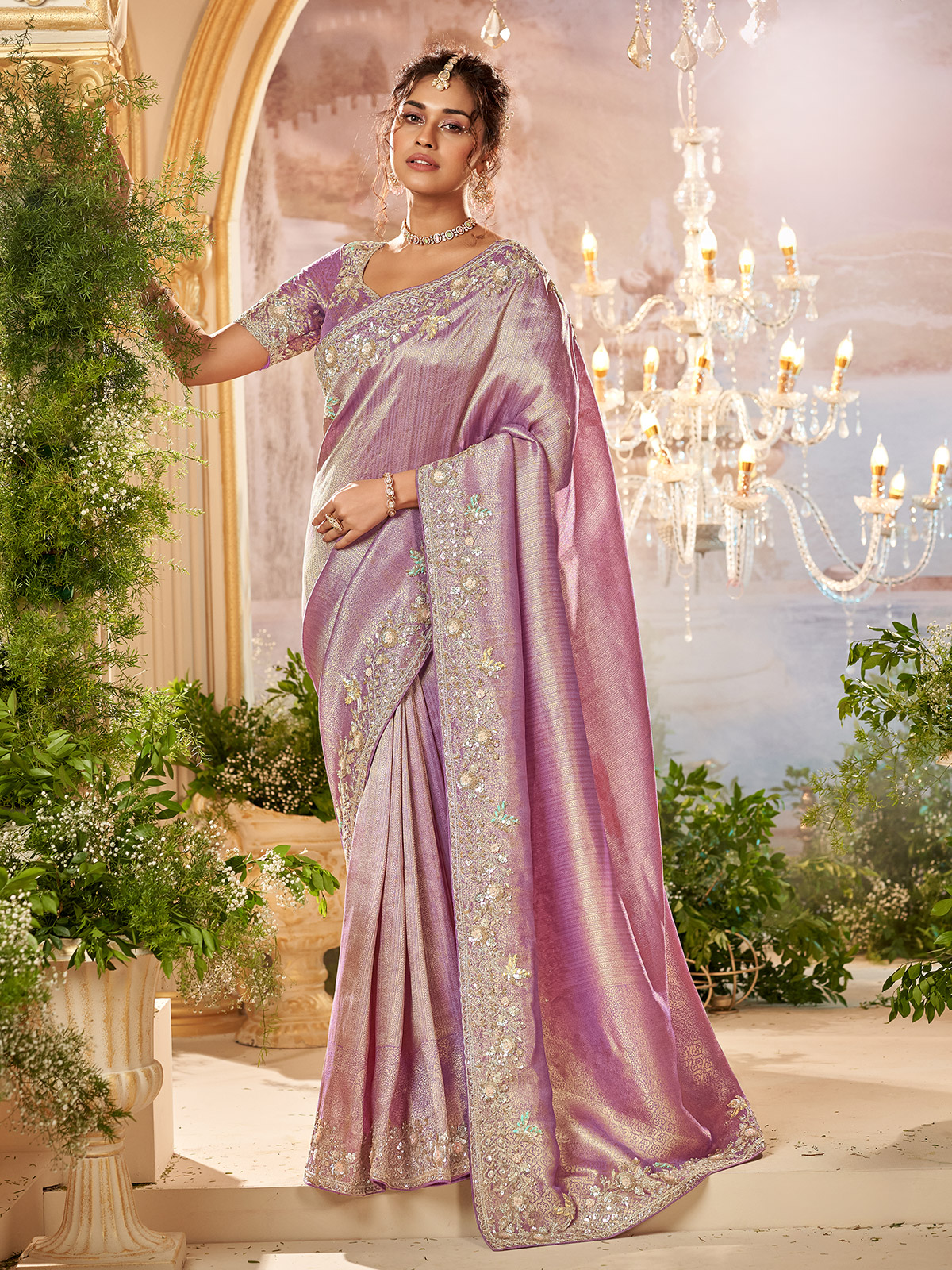 Designer sarees shops for bride reception