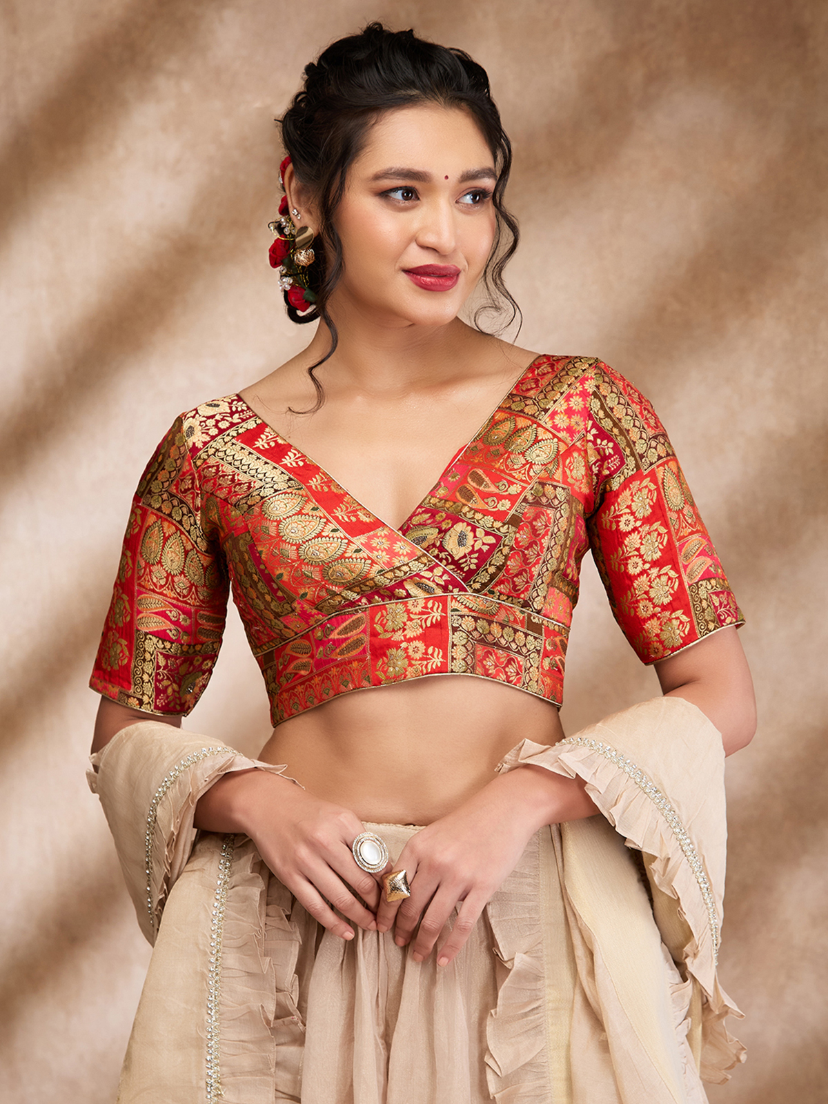 Red Saree Blouse Shop Exquisite Red Blouses in USA United States