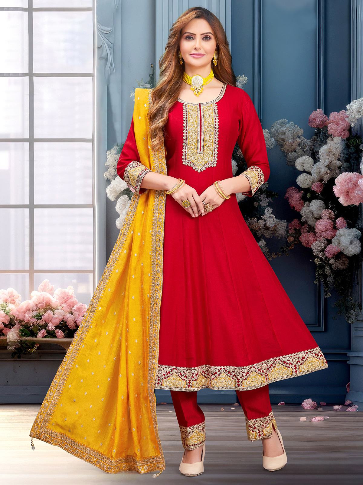 Buy Red Salwar Suits Online in Canada Canada