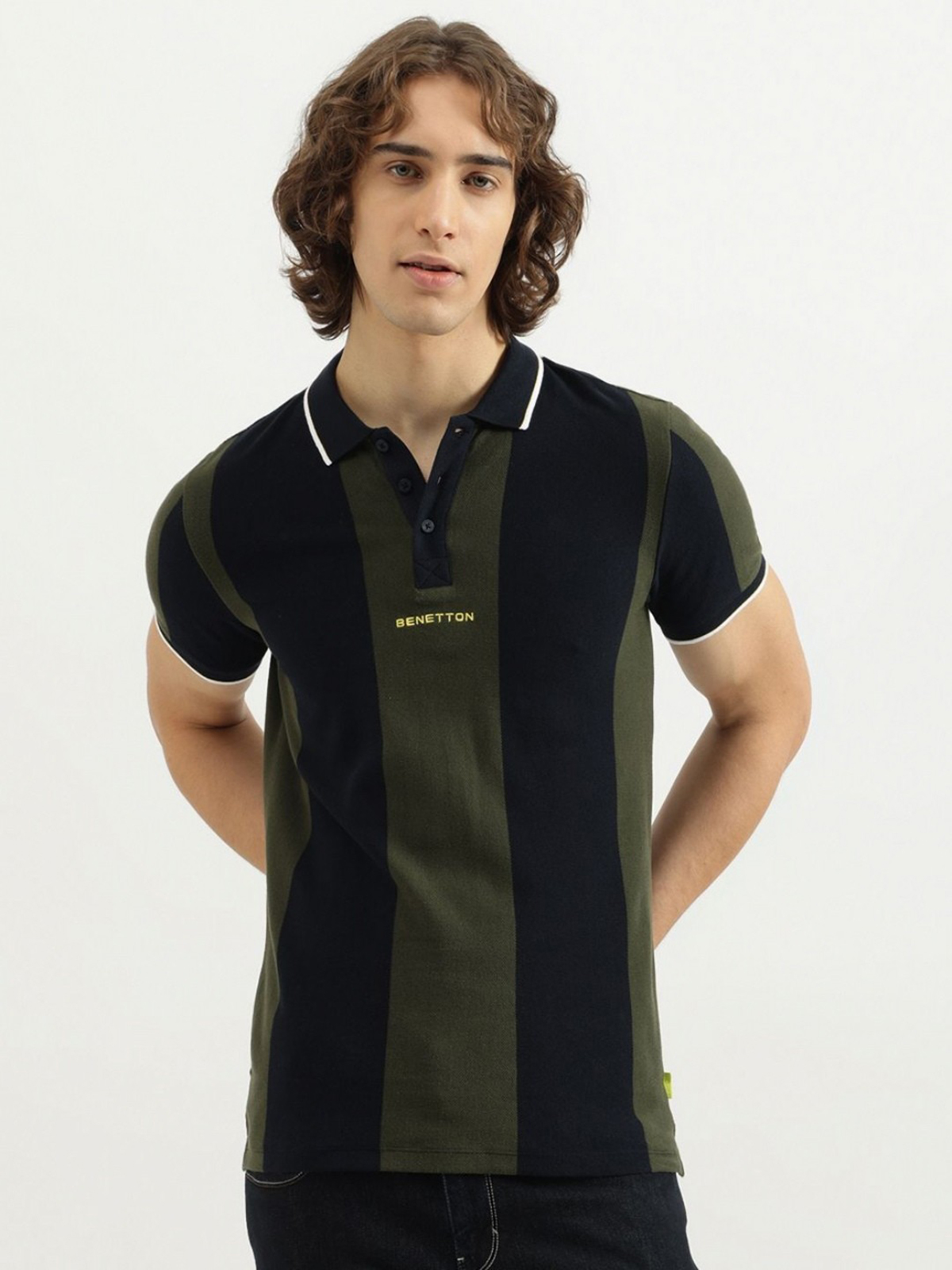 Benetton Store Ucb Black Polo T Shirt United Colors Of Benetton