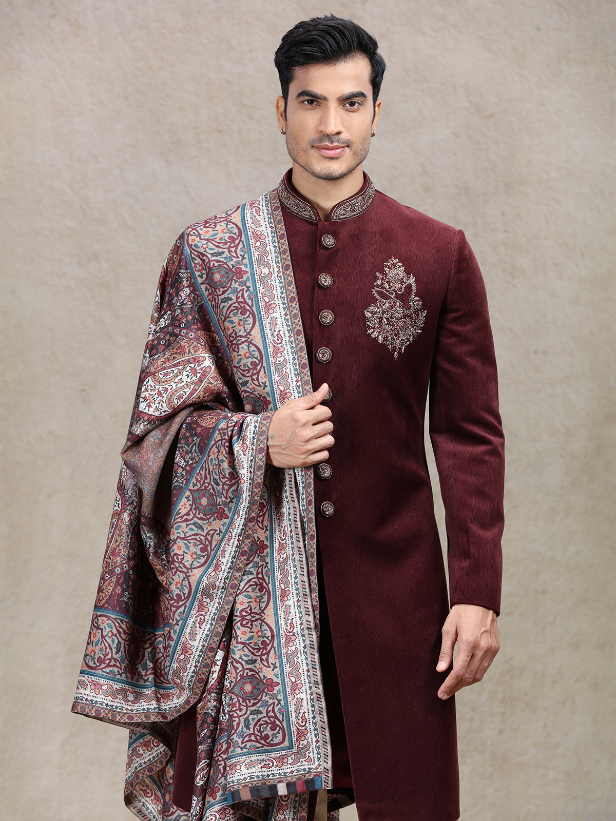 Buy Maroon Sherwani for Men Online at G3Fashion