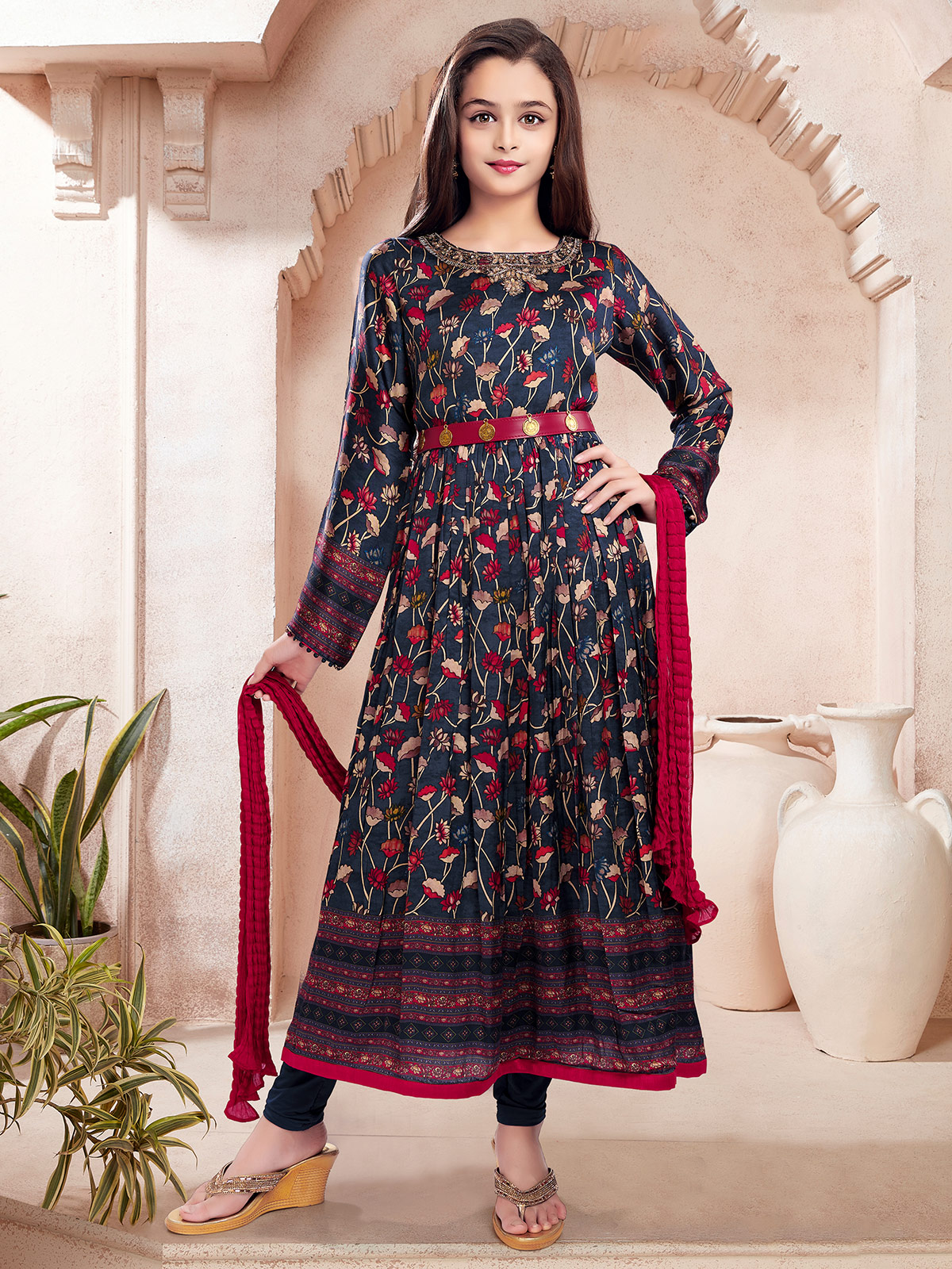 Girls anarkali dress deals