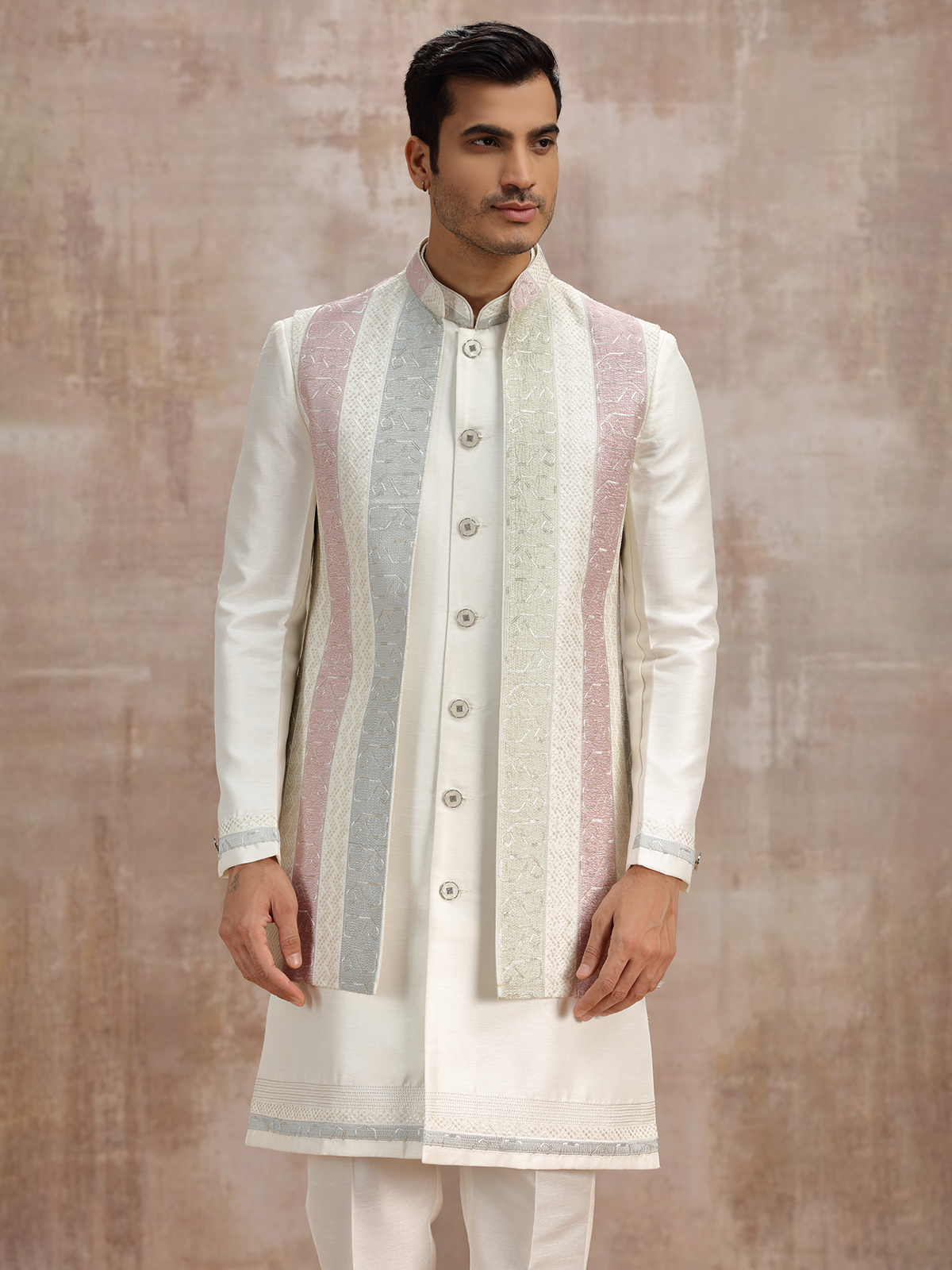 Buy White Waistcoat Set for Men in India G3+ Fashion